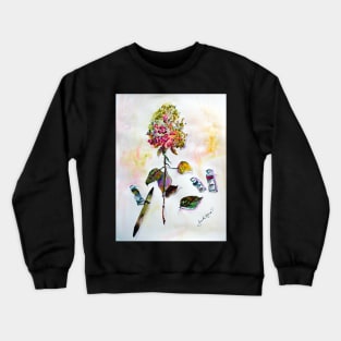 Still Life with Flowers and Artist Objects Crewneck Sweatshirt